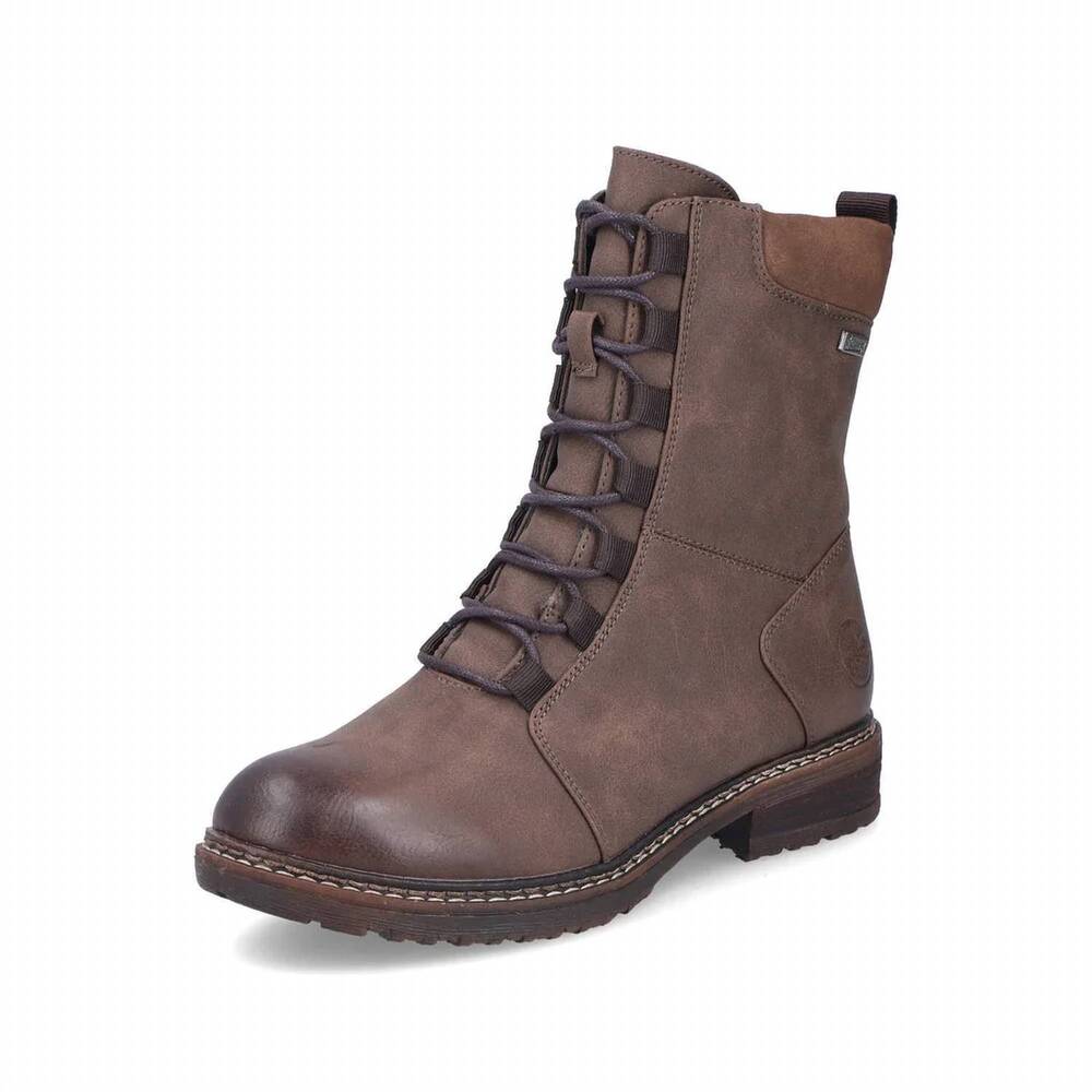 NEW RIEKER women's mid height boots in brown